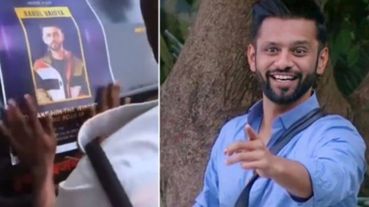Bigg Boss 14: Rahul Vaidya’s fan a Traffic Constable is captured sticking ‘Vote for Rahul’ posters on rickshaw