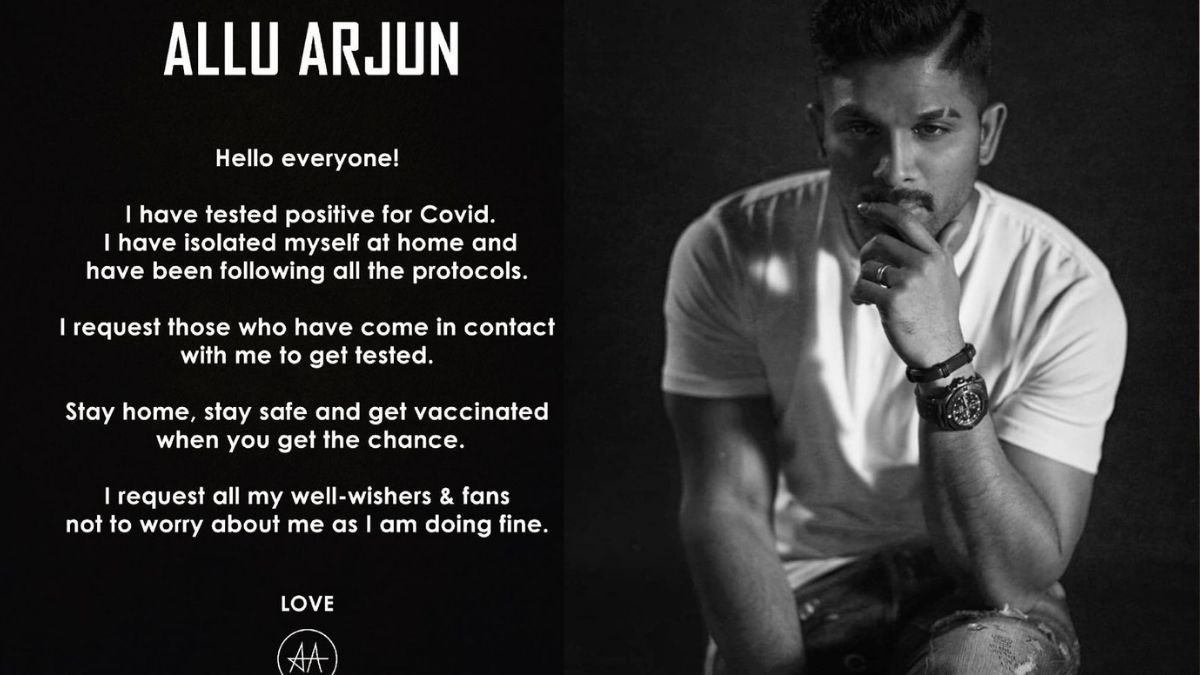 Allu Arjun tests positive for COVID-19