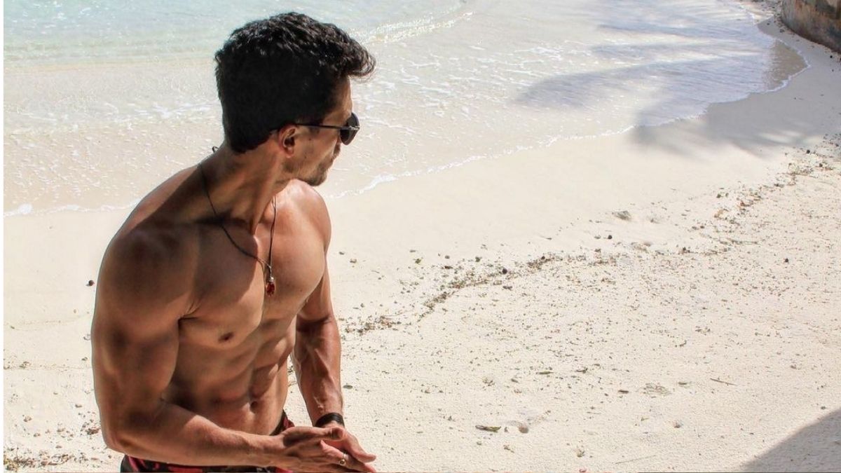 Tiger Shroff goes shirtless on the beach
