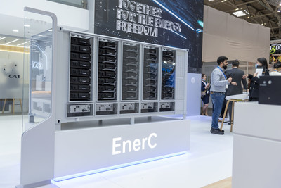 EnerC, the containerized liquid-cooling battery system (1:3 model)