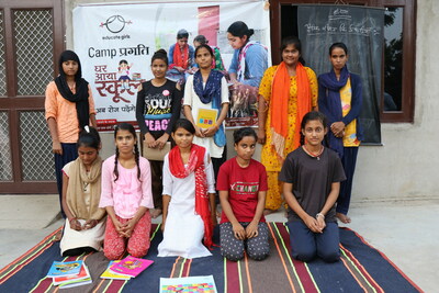 Girls at Camp Vidya, a learning camp by Project Pragati. (PRNewsfoto/Educate Girls)