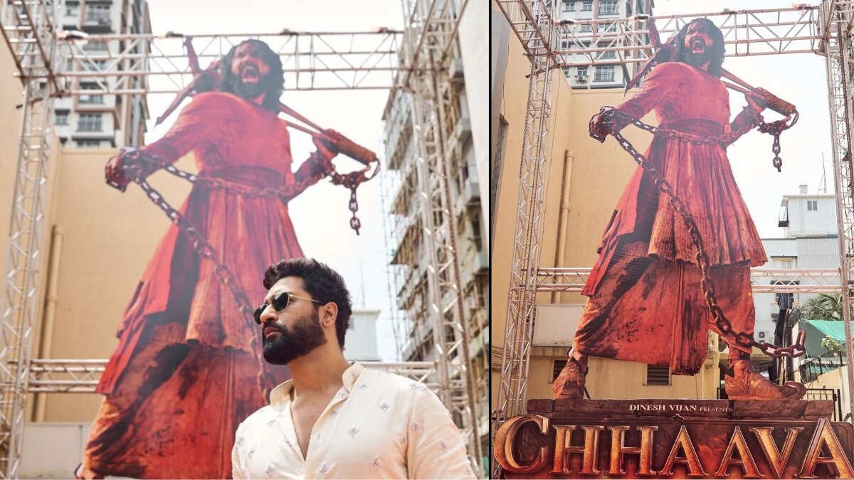 Vicky Kaushal unveils his upcoming film Chhava’s poster at Chitra Cinemas