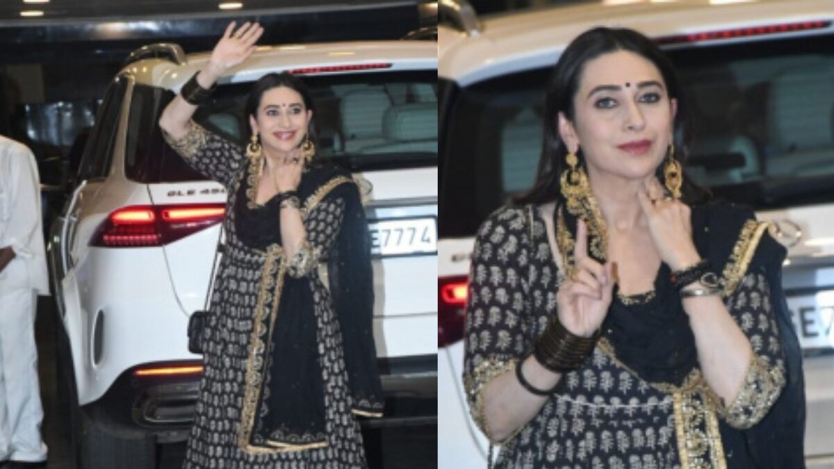 Karisma Kapoor Narrowly Avoids Fall at Aadar Jain’s Roka Ceremony; Asks Paparazzi Not to Share Video