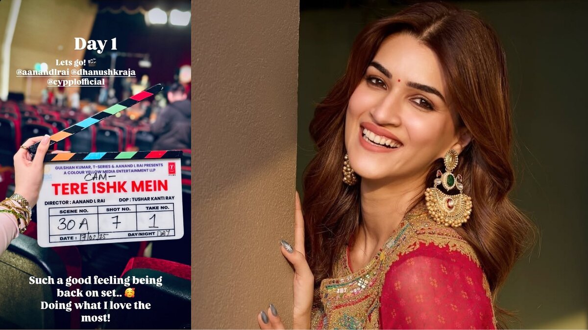 Kriti Sanon Shares Excitement as She Starts Filming for Tere Ishk Mein 