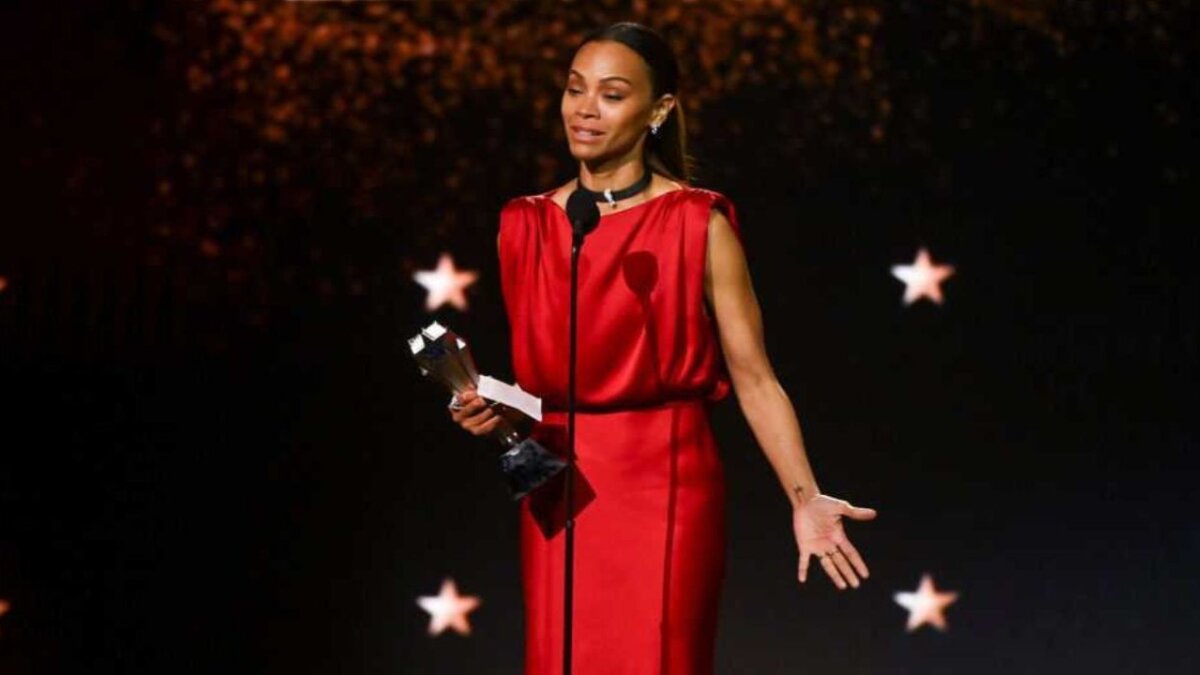 Zoe Saldaña bags the Critics Choice Award for Best Supporting Actress for Emilia Pérez