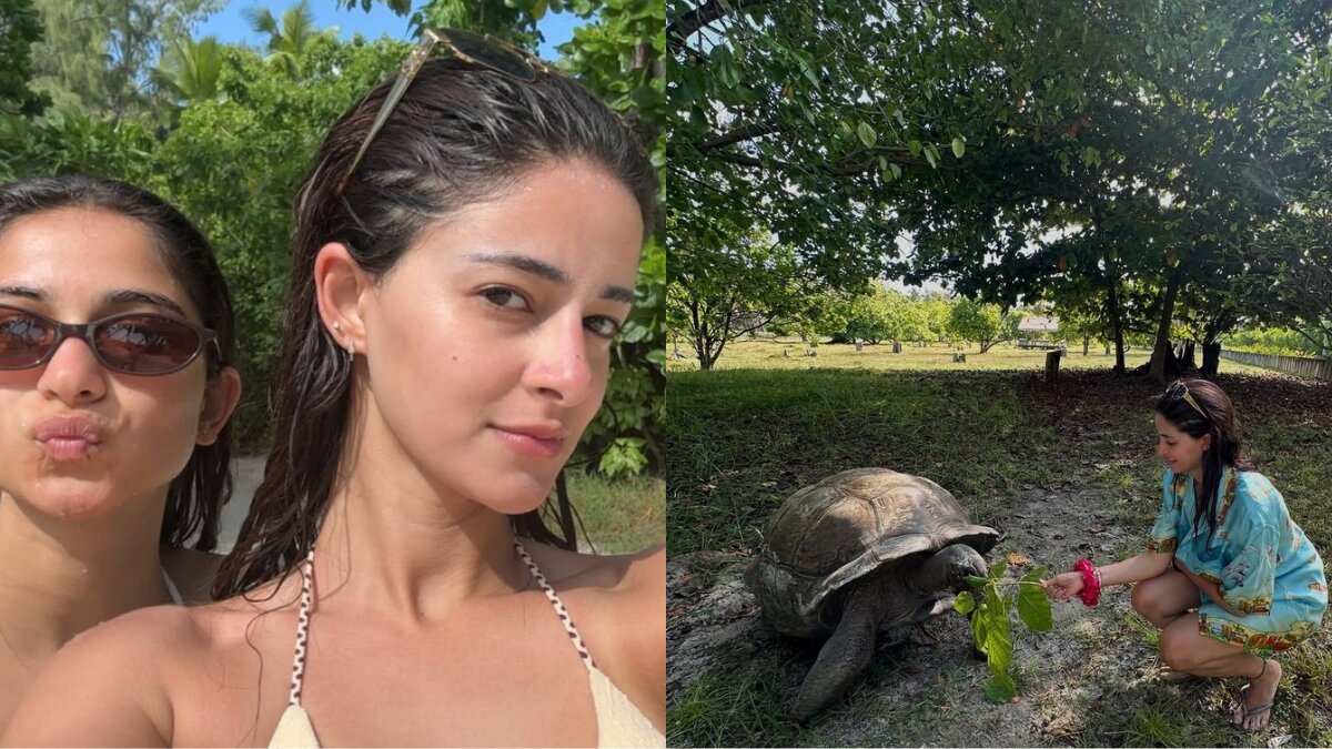Ananya Panday Feeds 100-Year-Old Tortoises During Her Dreamy Seychelles Getaway