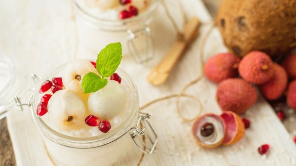 Stay hydrated with this tropical litchi and tender coconut refresher