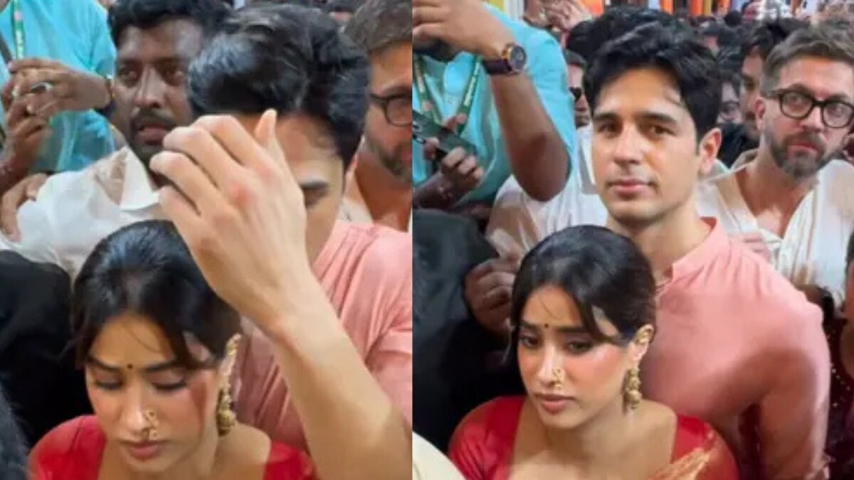 Janhvi Kapoor and Sidharth Malhotra seek blessings at Lalbaugcha Raja for Param Sundari