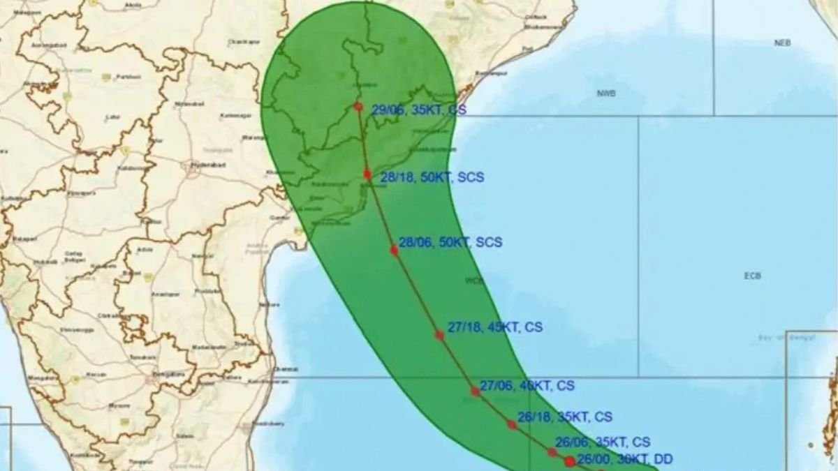 Cyclone Montha approaches Andhra coast: Expected landfall time and location revealed
