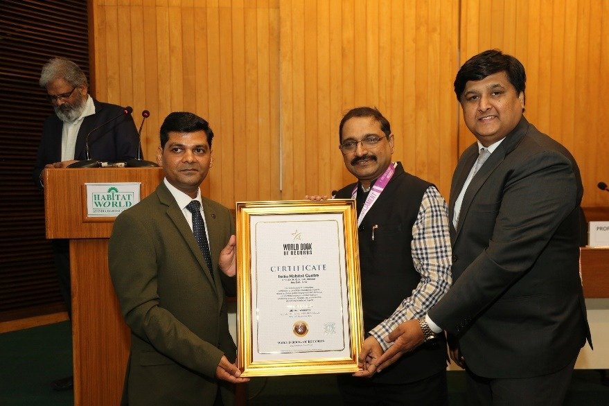 India Habitat Centre Honoured by World Book of Records, London for Promoting Sustainability, Cultural Exchange and Public Engagement