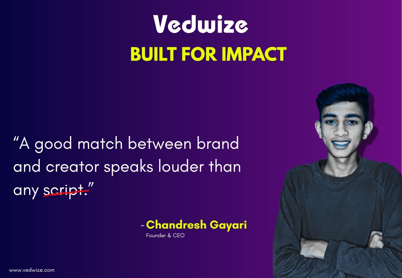 Vedwize: Indore-Based Talent Management & Influencer Marketing Company Led by Chandresh Gayari Becomes a Rising Force in India’s Creator Economy