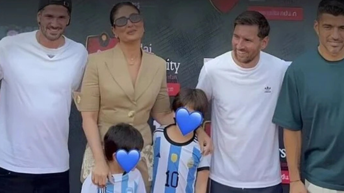 Kareena Kapoor’s sons meet Lionel Messi in Mumbai; Jeh’s adorable moment goes viral