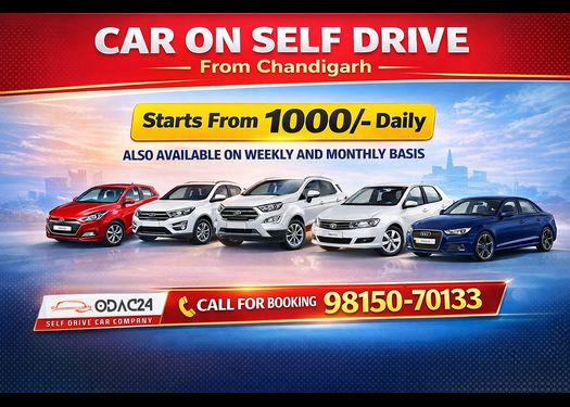Rent Self Drive Cars in Chandigarh Without Driver – Easy Booking & Flexible Plans