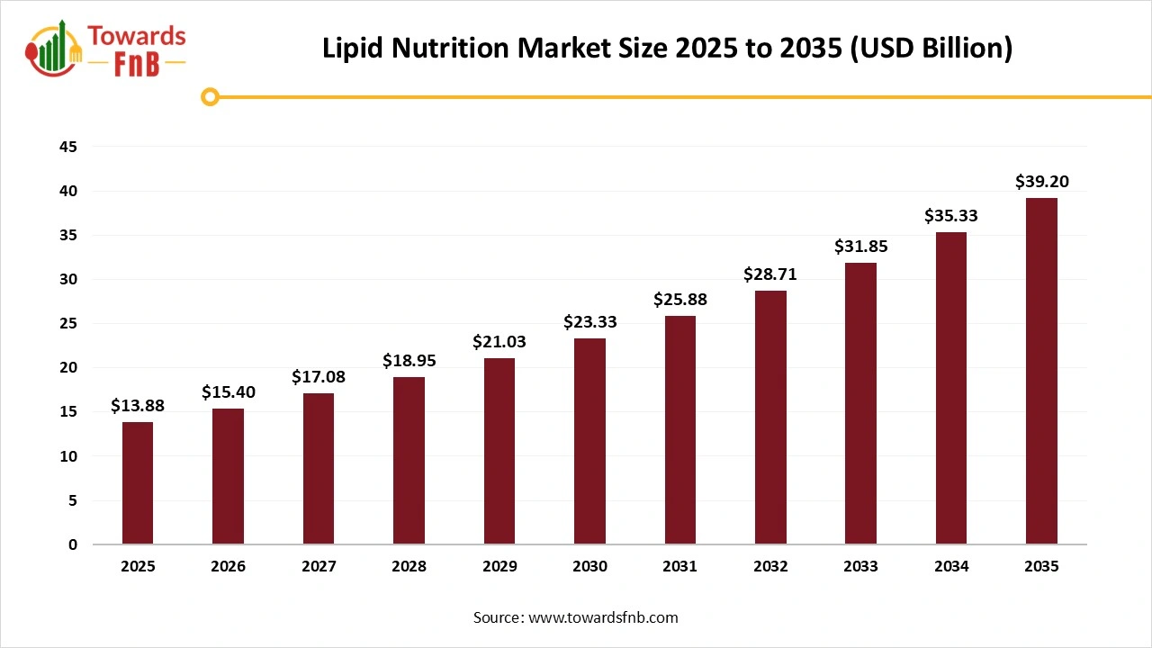 Lipid Nutrition Market Size to Worth USD 39.20 Billion by 2035 | Towards FnB