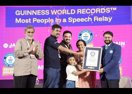 Jain University’s Summit of Future Sets Guinness World Record; 401-Speaker Relay Creates History