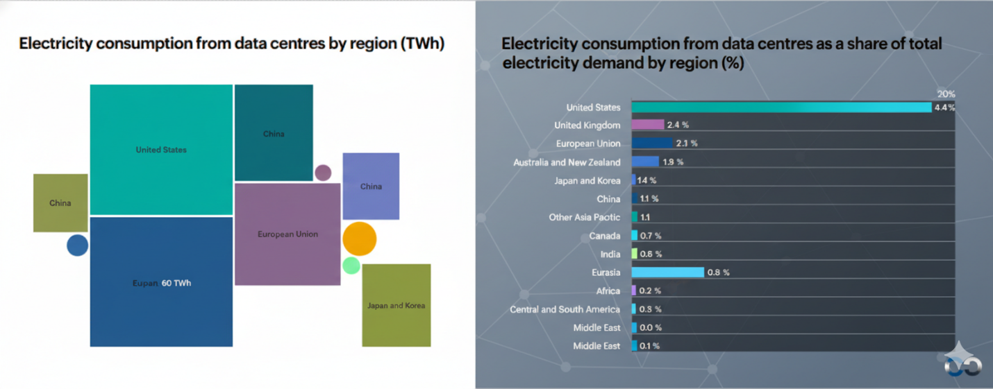 Global Data Center Energy Consumption Trends and Projections